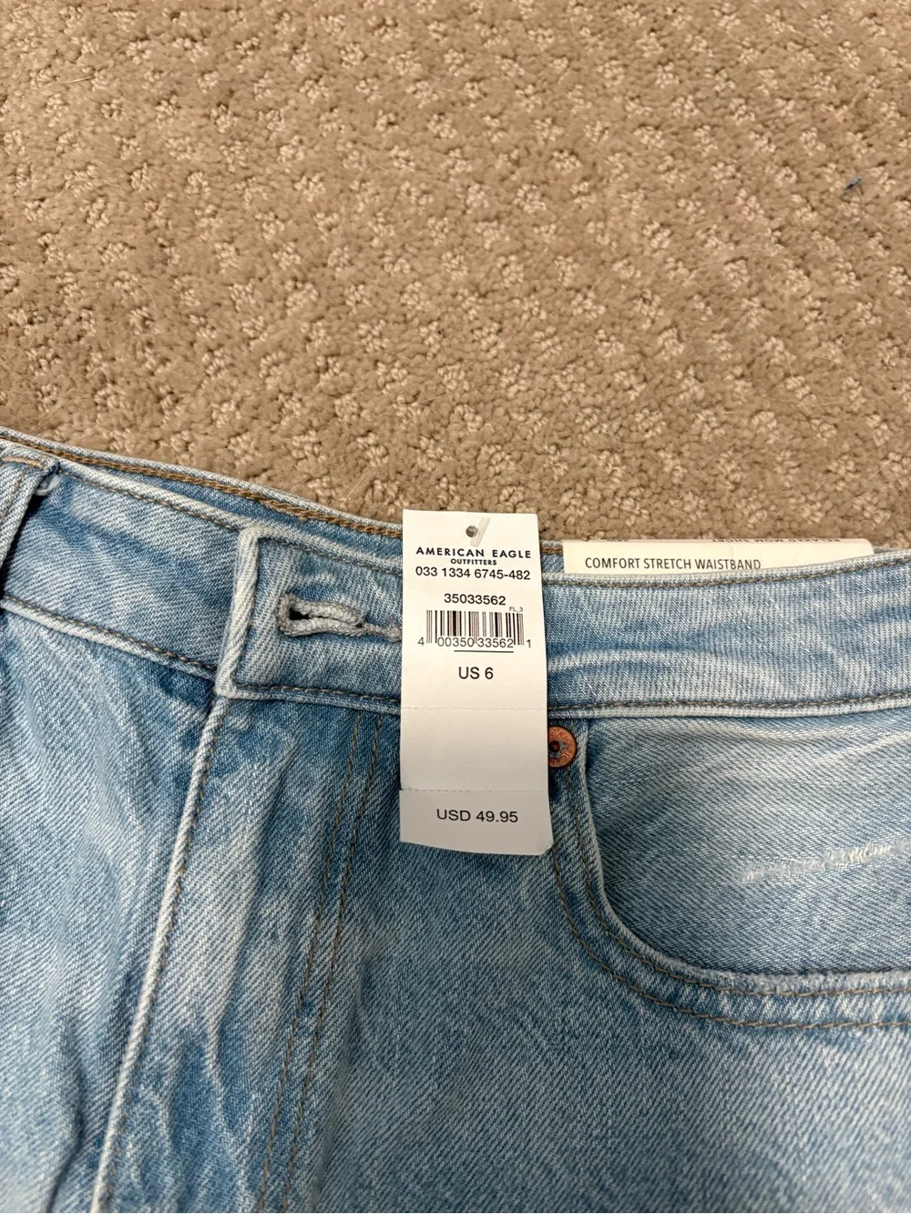 NWT American Eagle Denim Baggy Mom Short